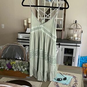 POL Sage Lace Accent Dress